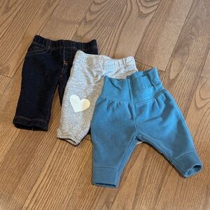 Carter's Newborn Pants - Navy, Gray, Blue